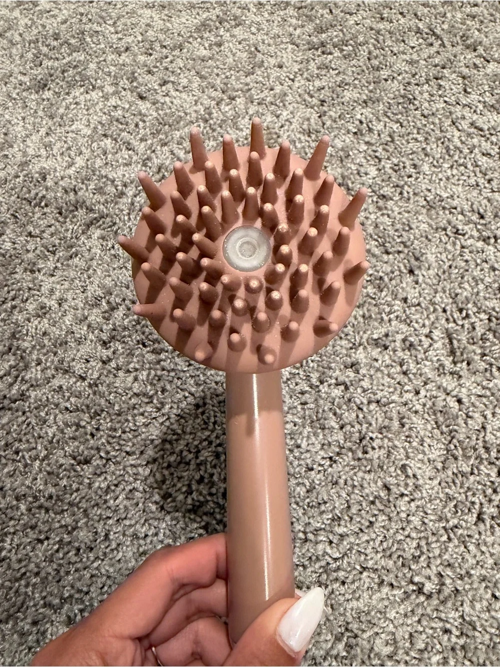 Silicone Scalp & Body Cleansing Brush in Blush Pink
